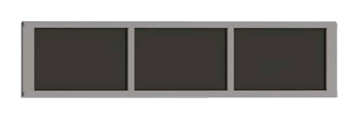 Aluminium seksjoner med glass